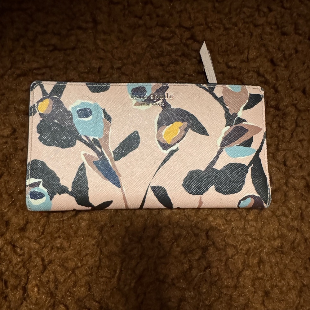 Kate Spade Floral Wallet - Pink and Blue